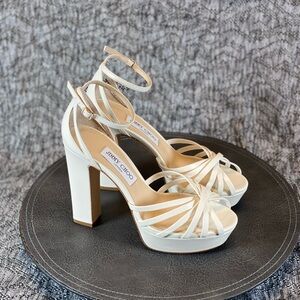 Jimmy Choo Isra 120 Heel Platform Ankle Strap Sandal size 37
